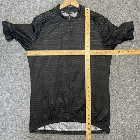 Cuore Giant Mens Cycling Jersey 2XL Black Full Zip Short Sleeve Lightweight - Picture 6 of 6